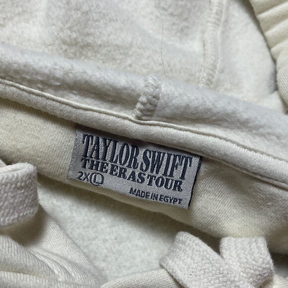 Taylor Swift The Eras Tour Unisex Size XXL Cream Pullover Hoodie Concert Merch - Picture 4 of 4